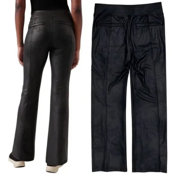 Athleta Sculptek Delancey Gleam High Rise Straight Leg Pant in Black Size S - Picture 9 of 10